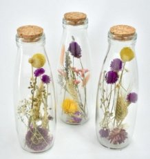 Bouteille de fleurs séchées - 21 cm